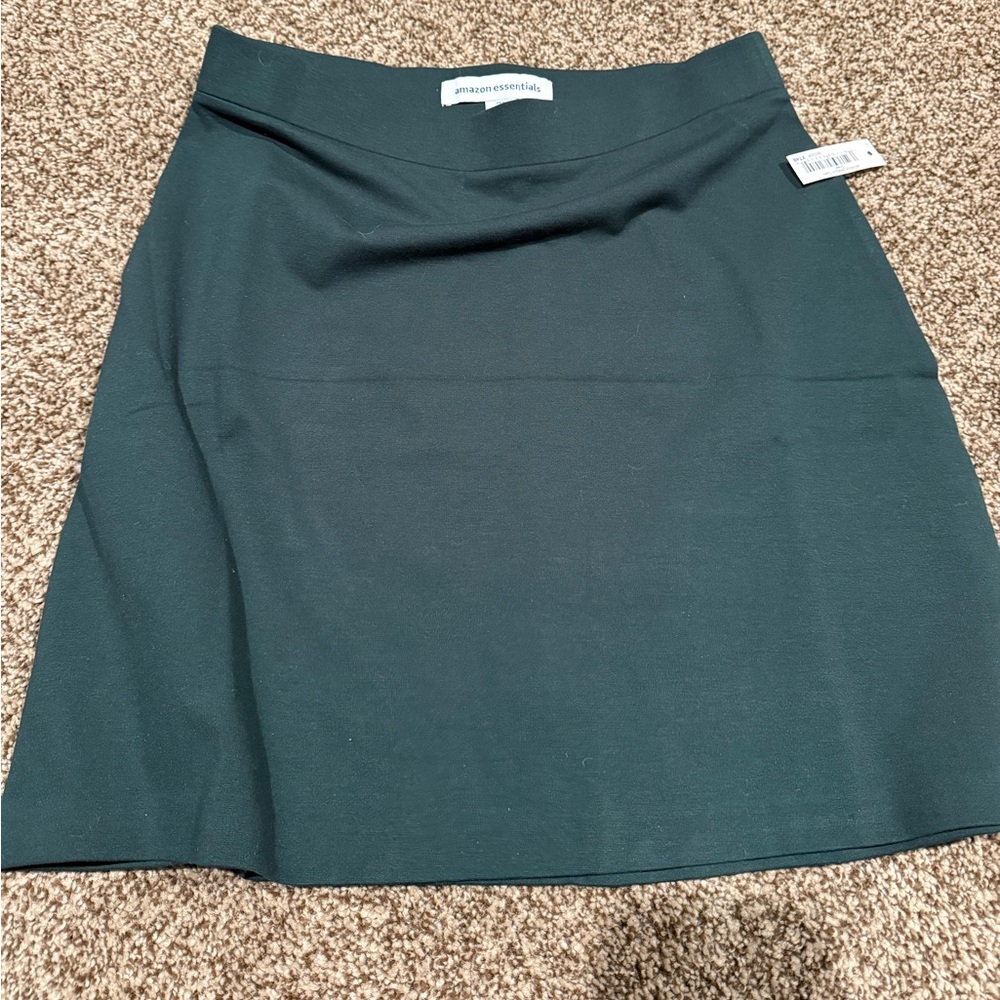 Amazon Essentials Dark Green A-Line Skirt